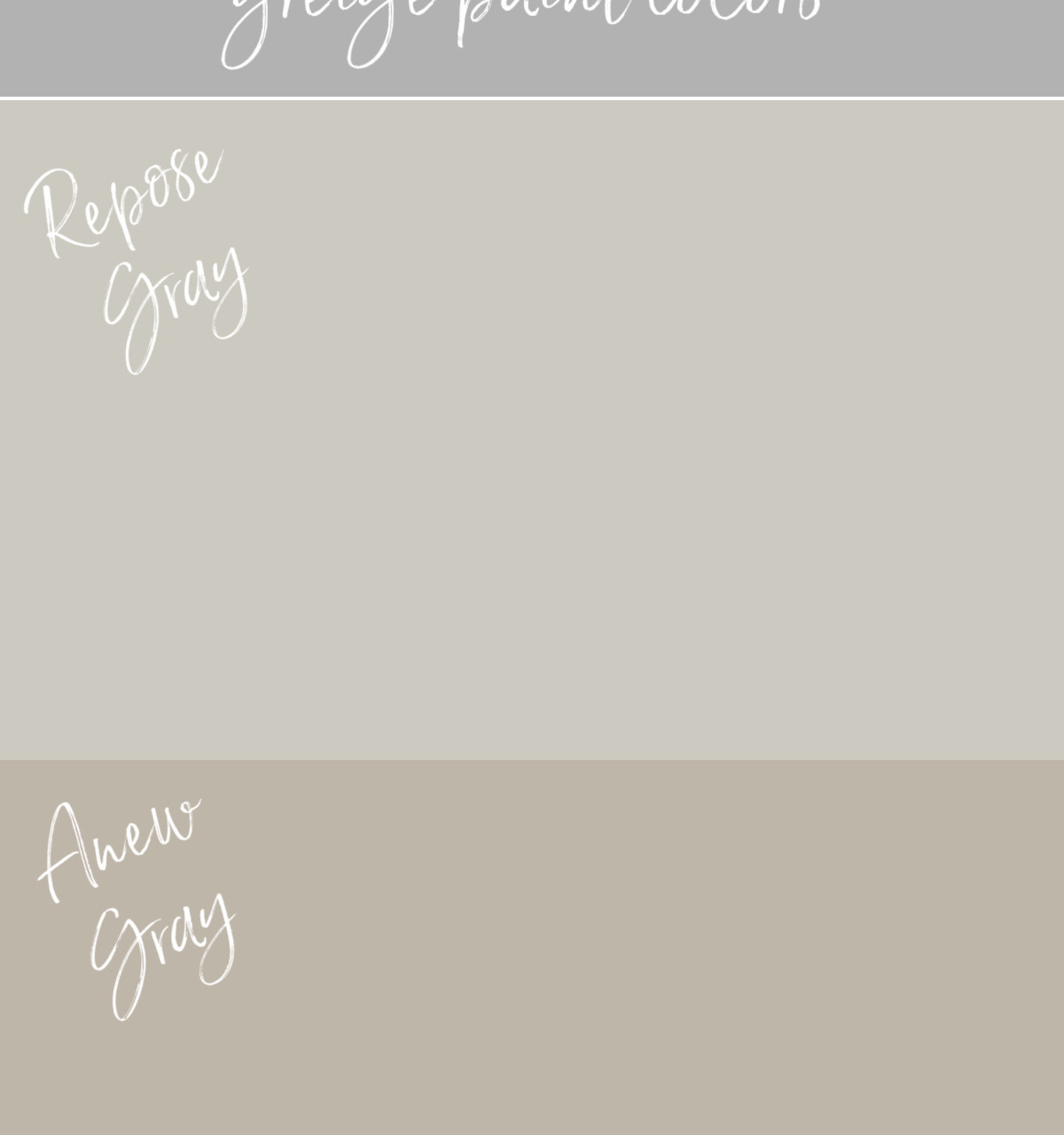 Repose Gray vs. Anew Gray greige paint colors