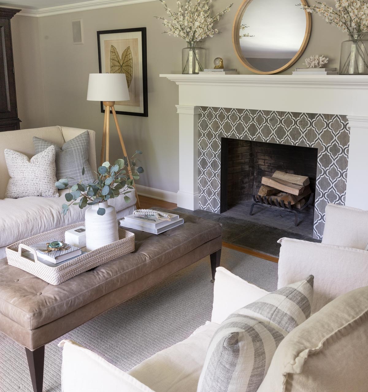 Sherwin Williams Anew Gray in our living room