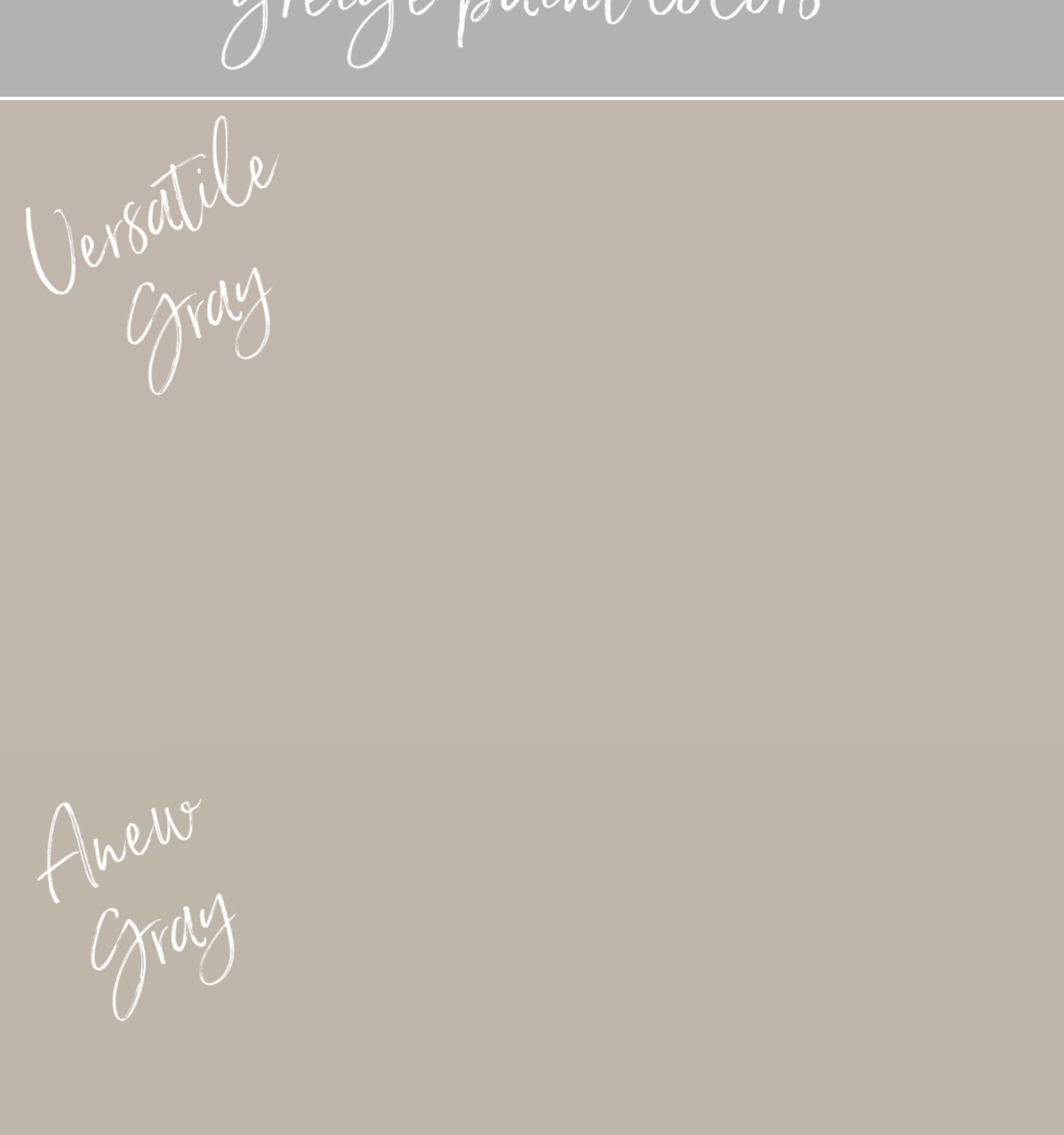 Versatile Gray vs. Anew Gray greige paint colors
