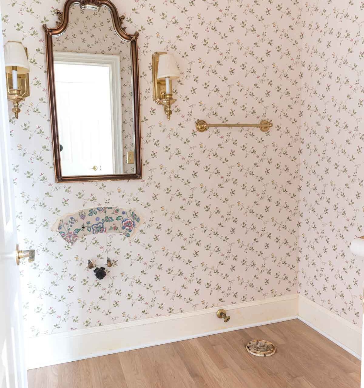 Our hall bathroom before remodeling it