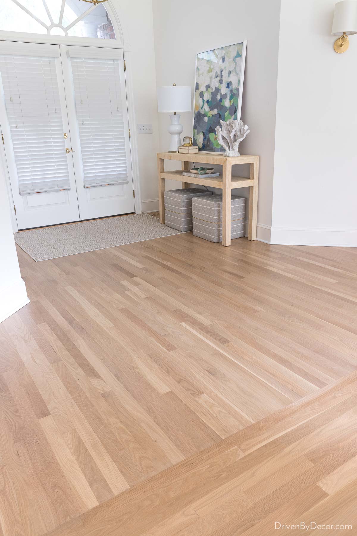 Our hardwood floors after refinishing!