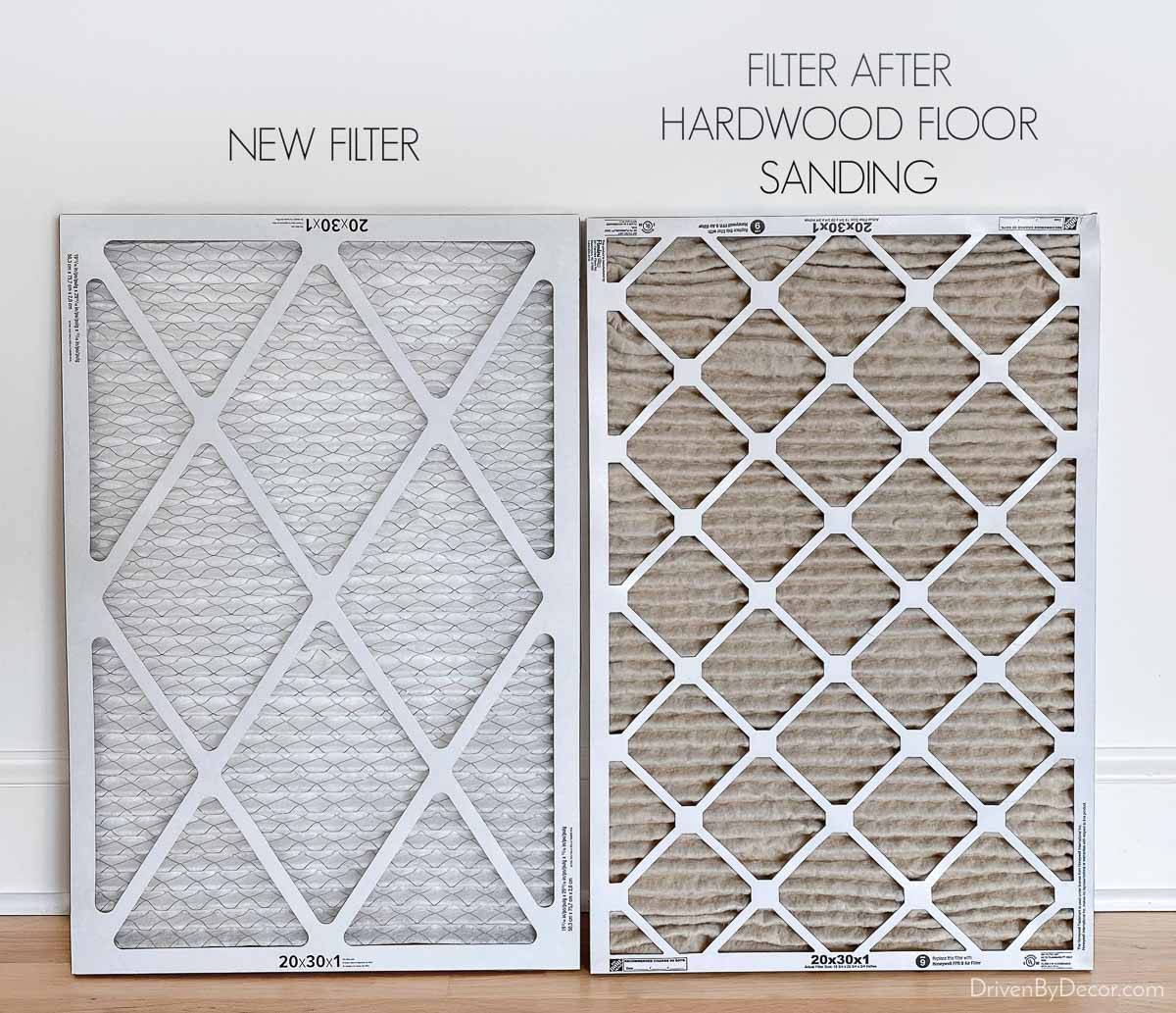 Change your air filters after hardwood floor refinishing!