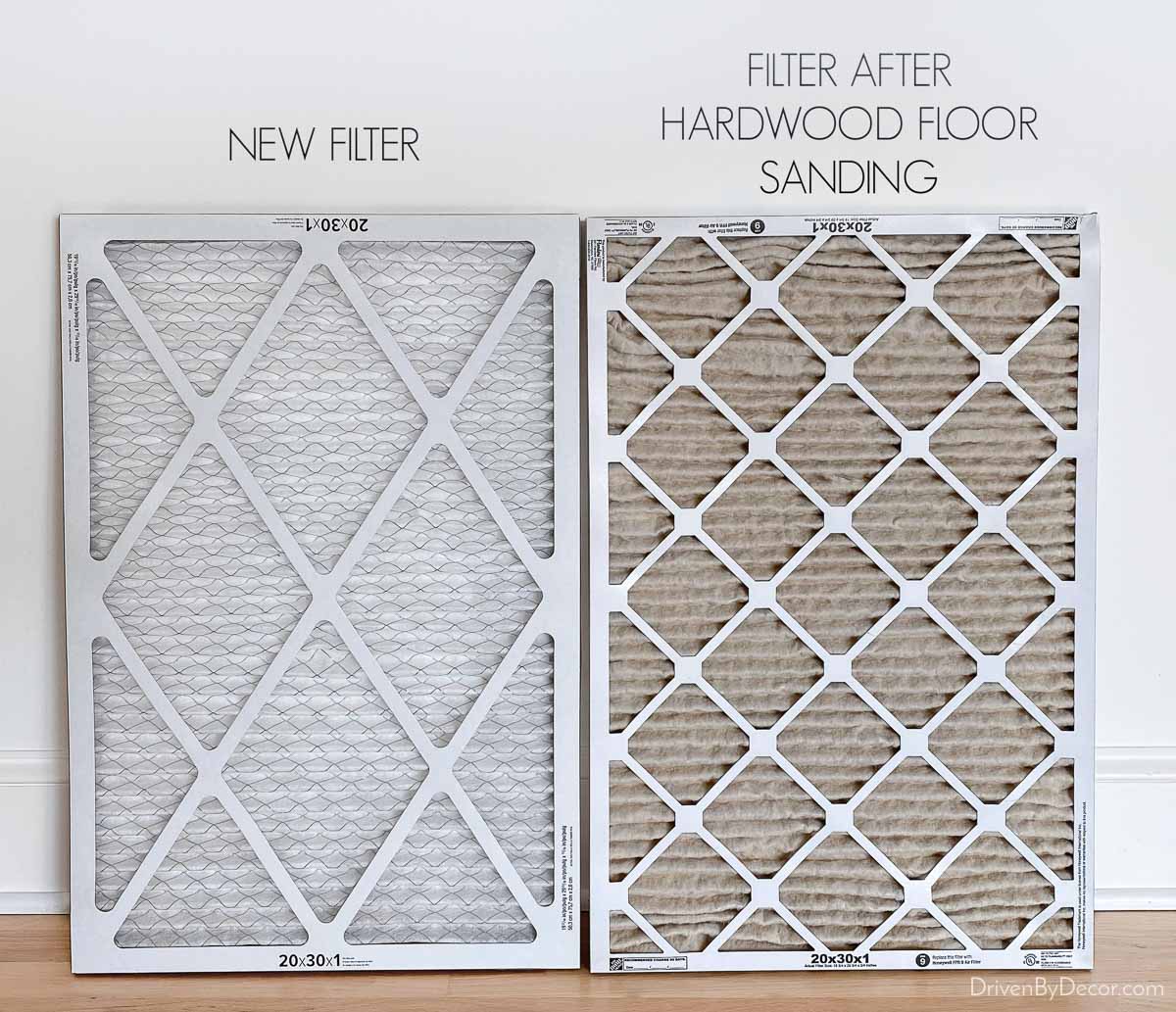 Change your air filters after hardwood floor refinishing!