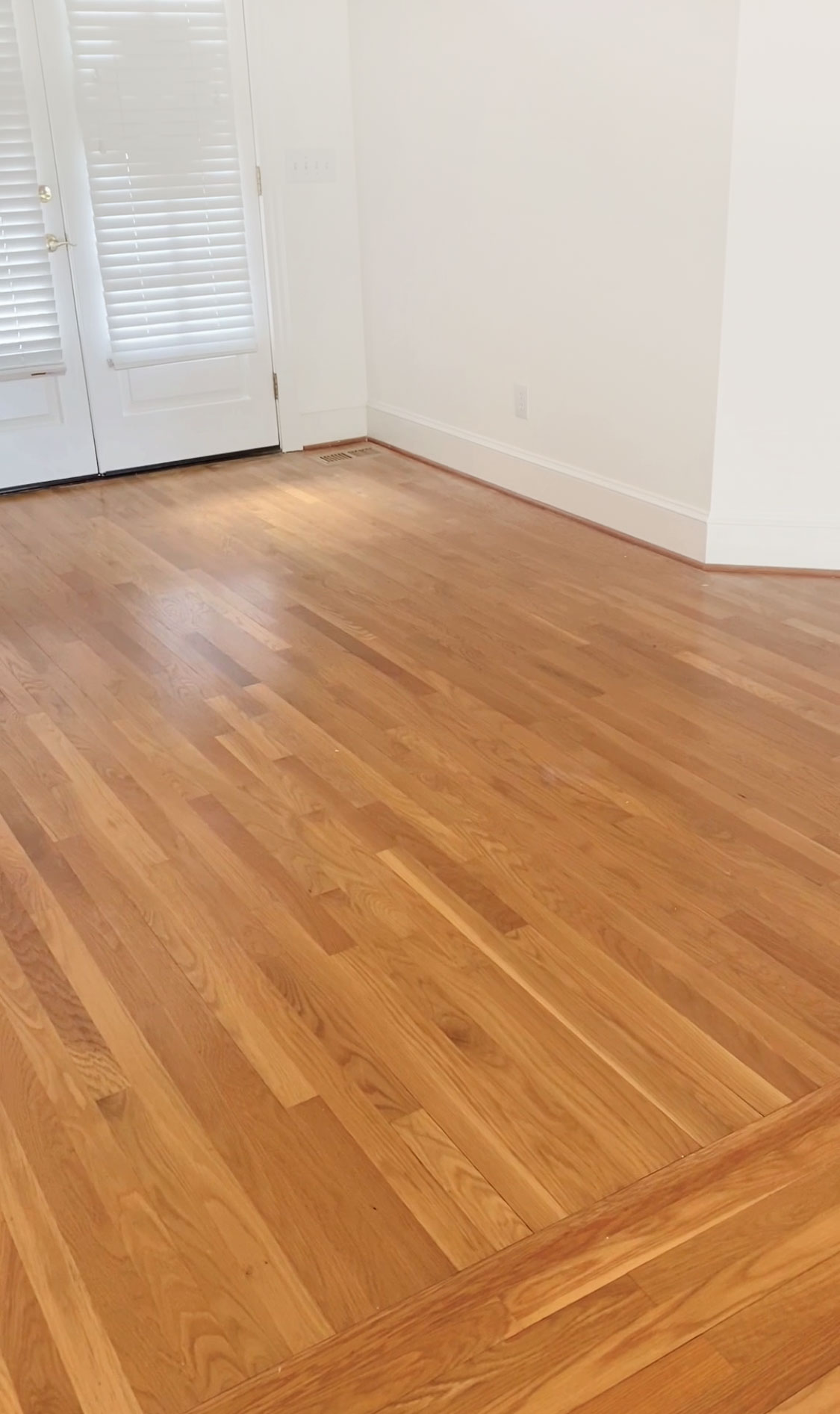 Hardwood floor refinishing - our floors "before"