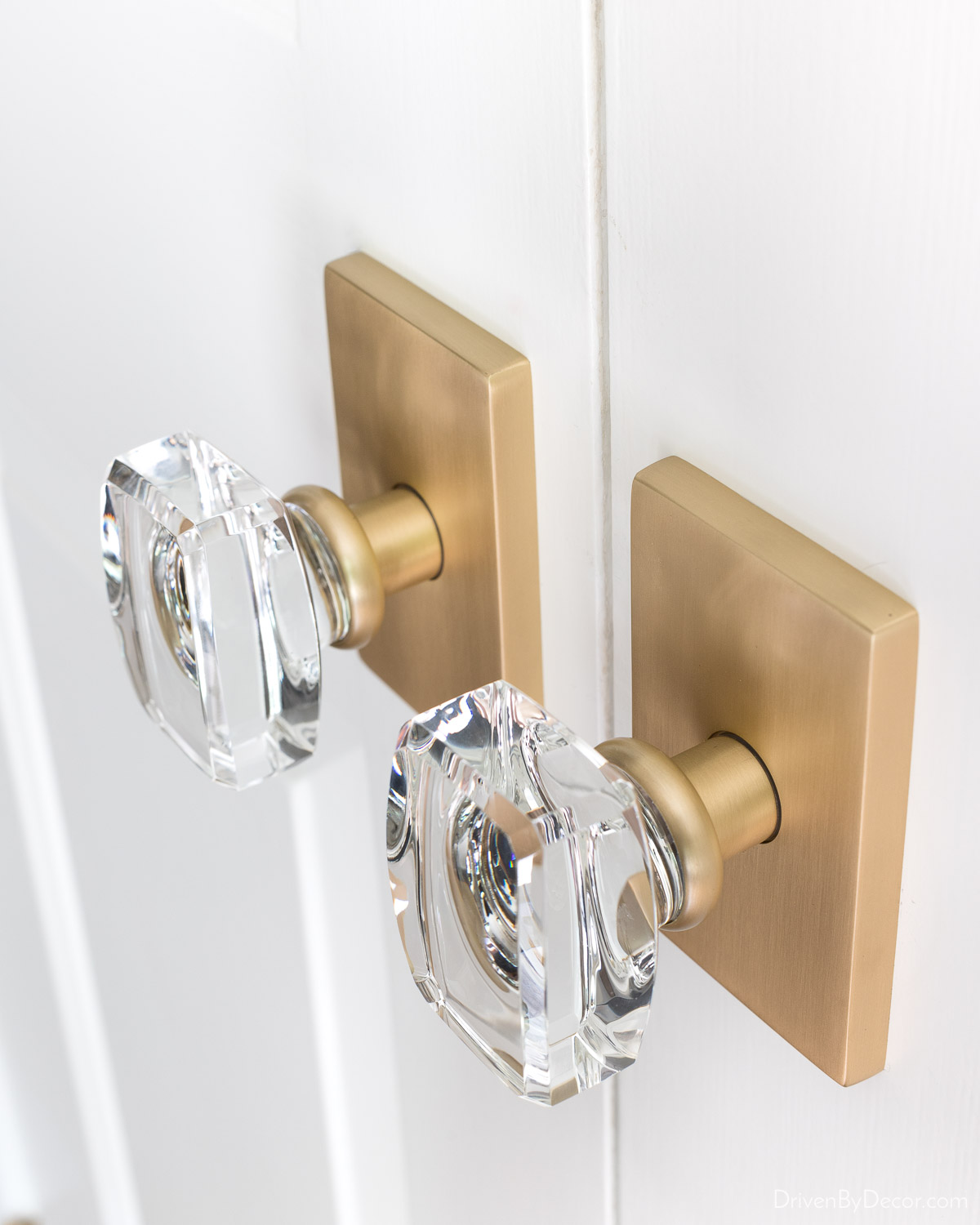 A favorite home remodeling idea is to replace dated knobs and freshen up your doors with a new coat of paint!