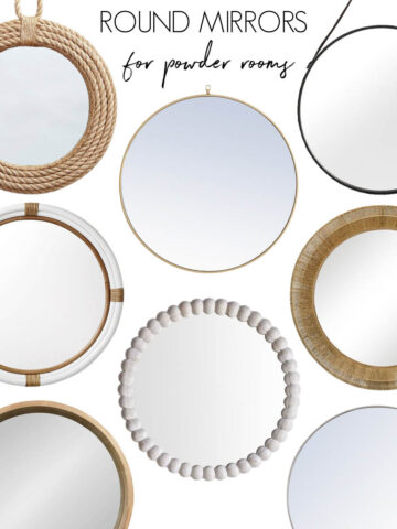 Round mirrors for powder rooms