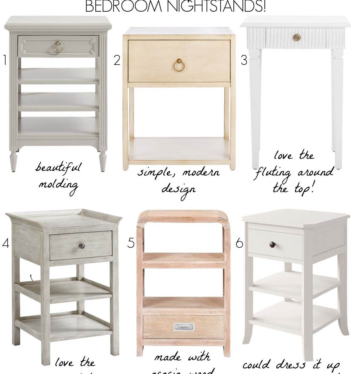 Favorite narrow, small space nightstands!