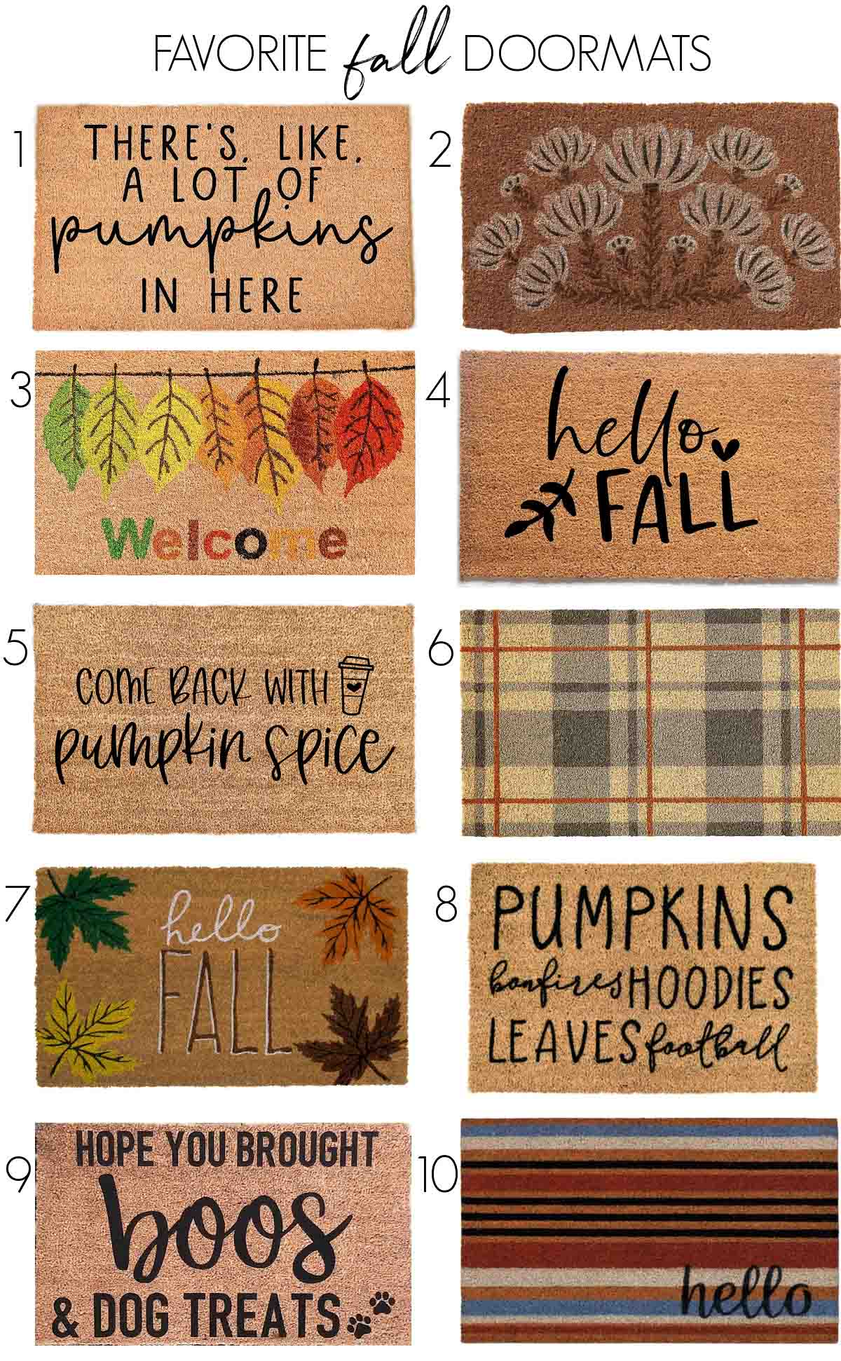 Fall doormat favorites!