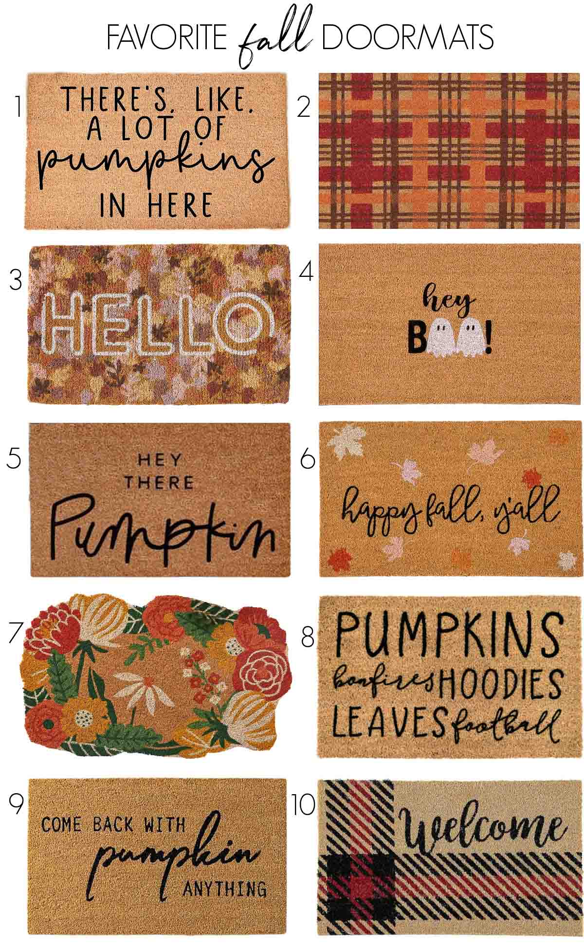 Fall doormats