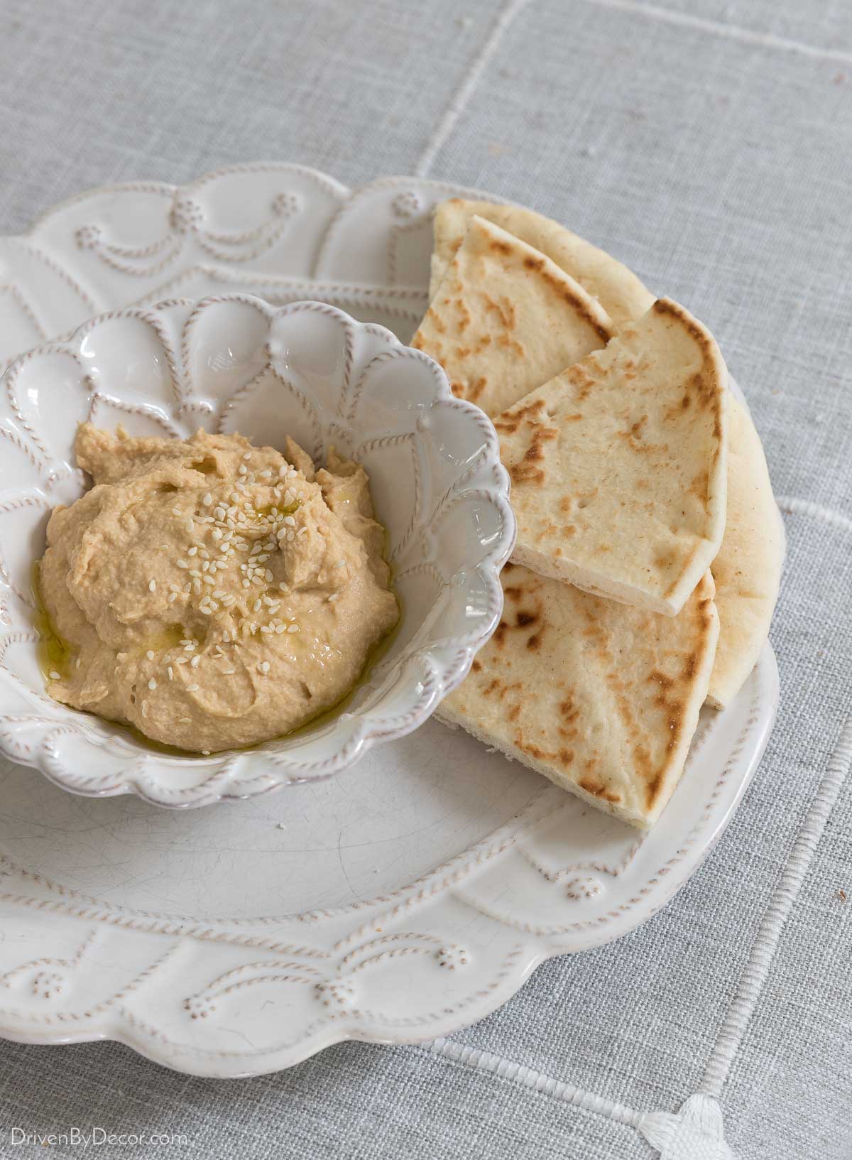 Love this homemade hummus! So easy to make with one of my favorite small kitchen appliances!