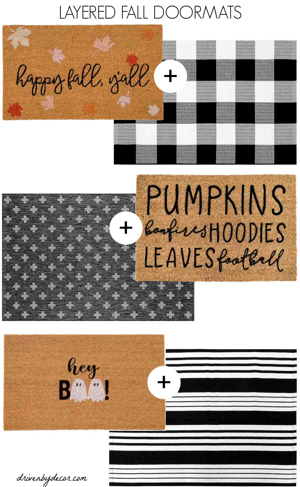 Layered fall doormats