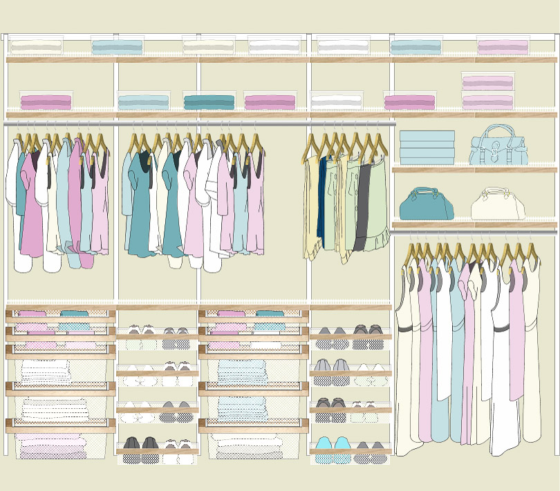 The plan for our new Elfa closet system