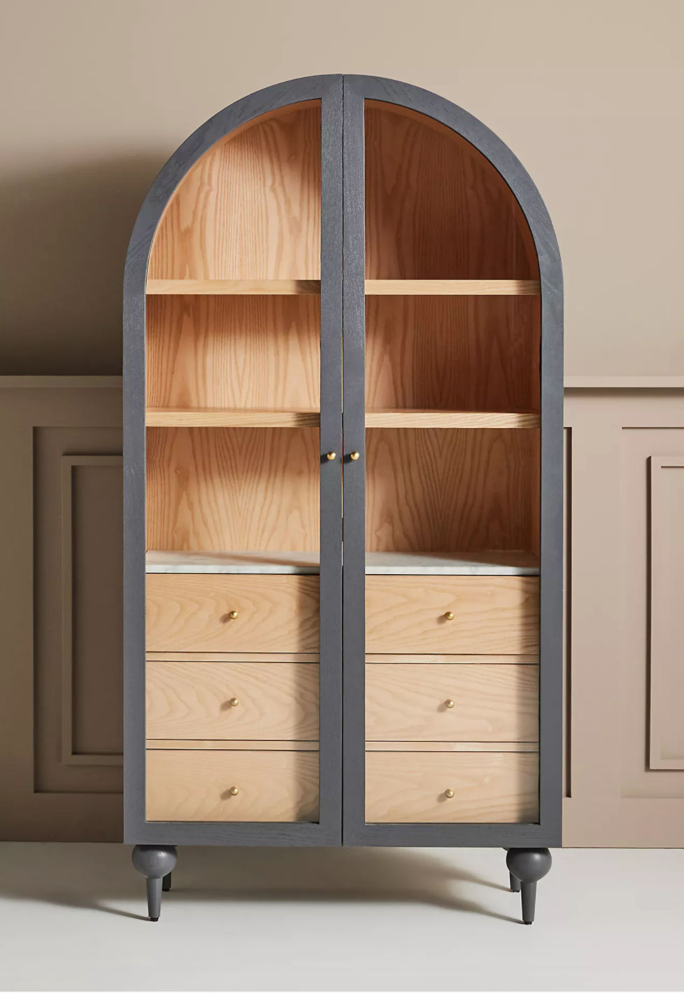 LOVE this curved cabinet we bought for our home!