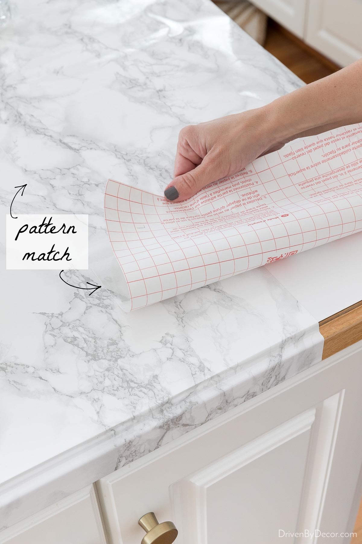 How to do the seams when adding marble contact paper countertops