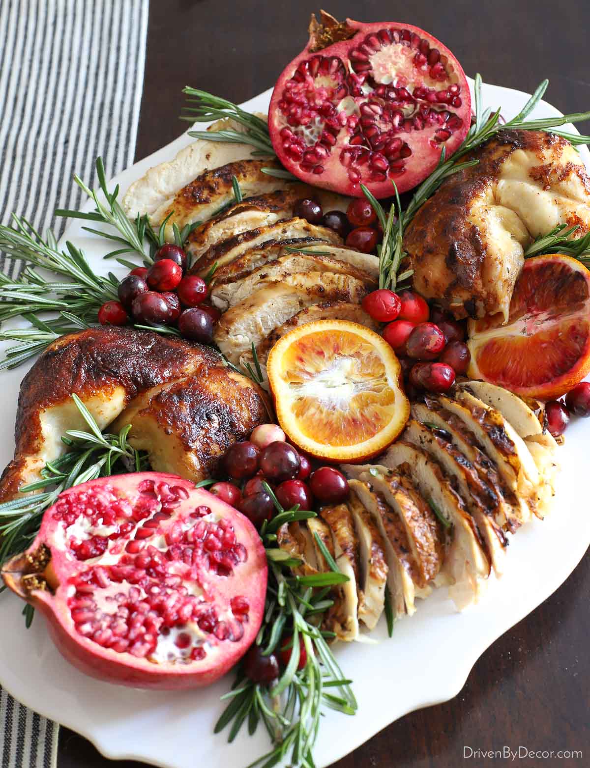 Dress up a rotisserie chicken for a Thanksgiving dinner!