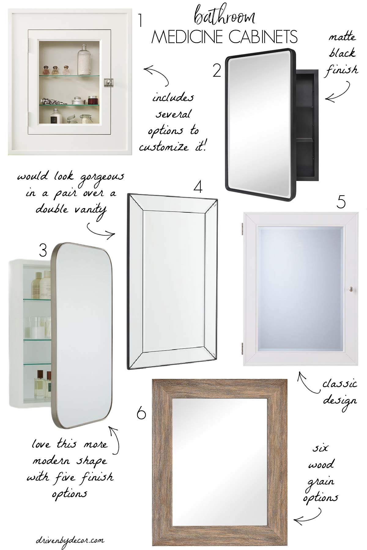 Recessed medicine cabinets allow tons of extra bathroom storage!