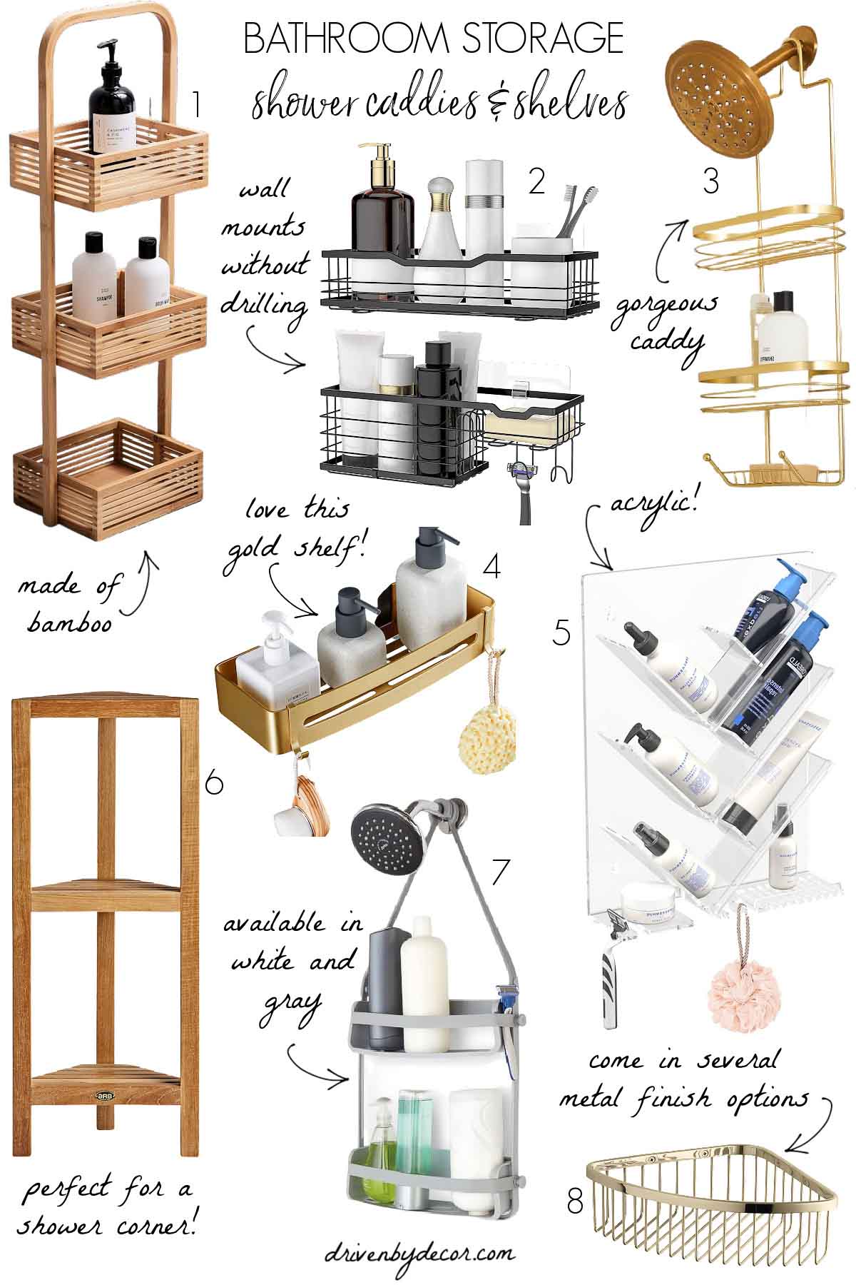 15 Small Bathroom Storage Ideas To Help Kick the Clutter! Driven by Decor