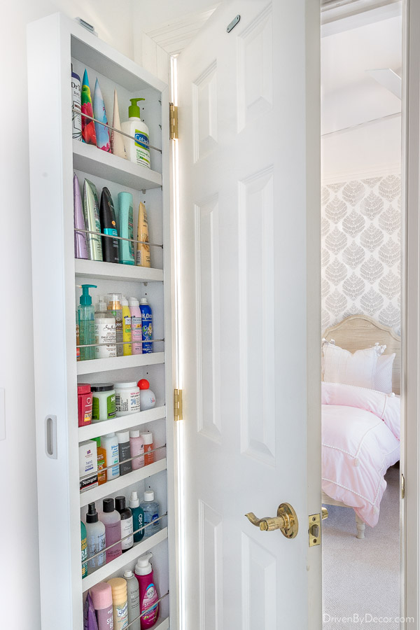 Awesome behind the door storage cabinet!