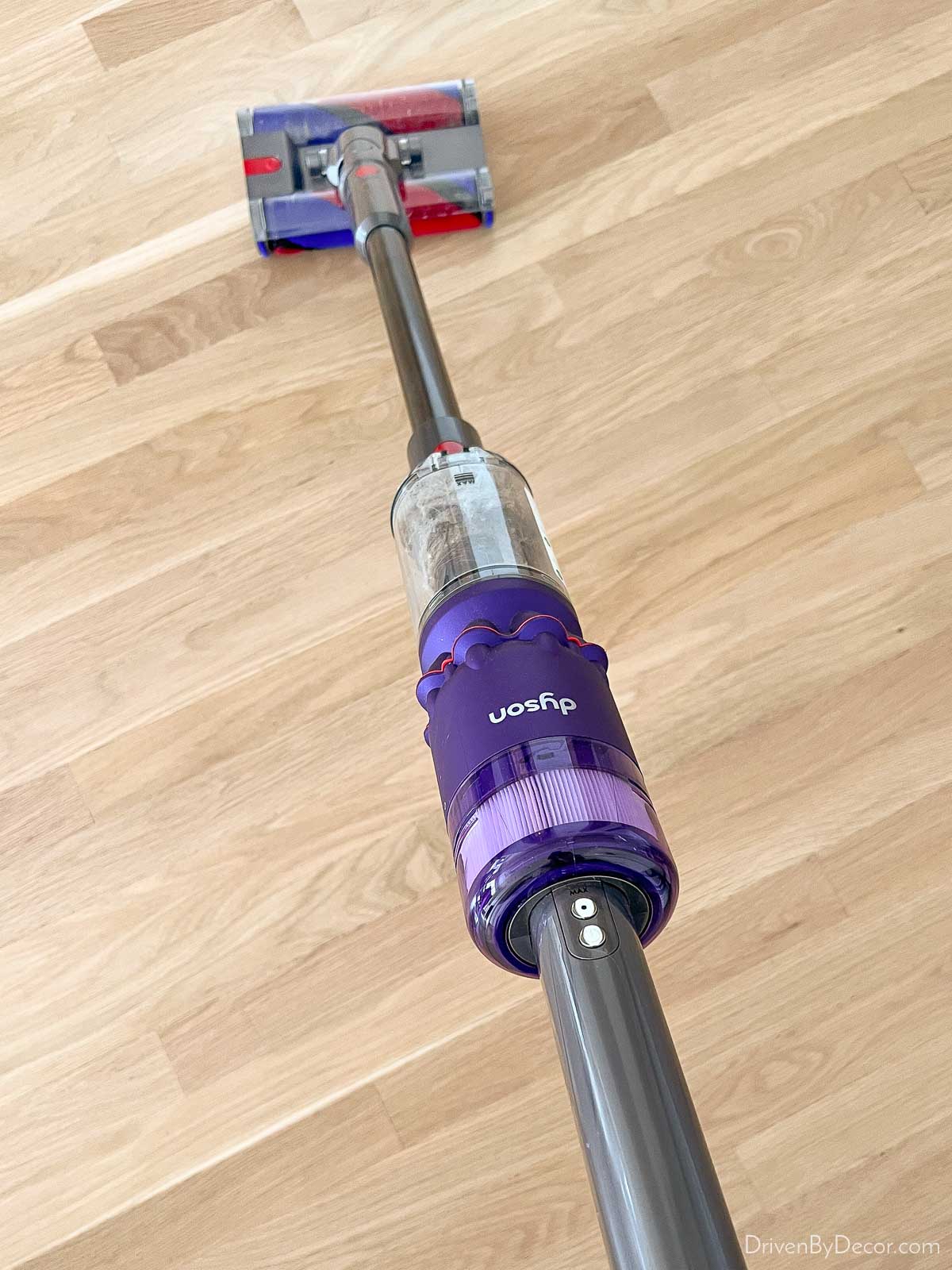 My Dyson cordless for hardwood floors - love it!