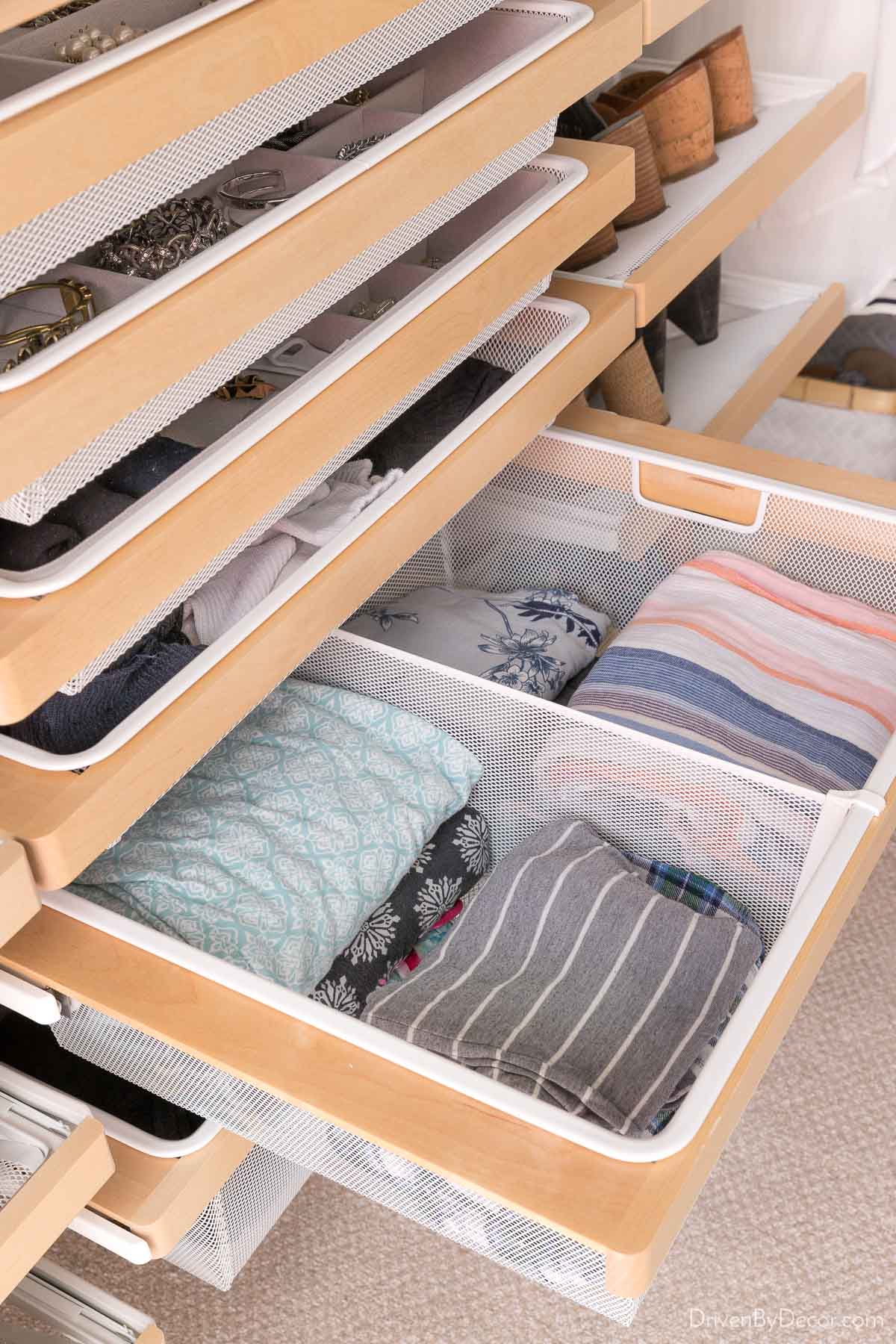 Elfa White Drawers Solution & Organizers