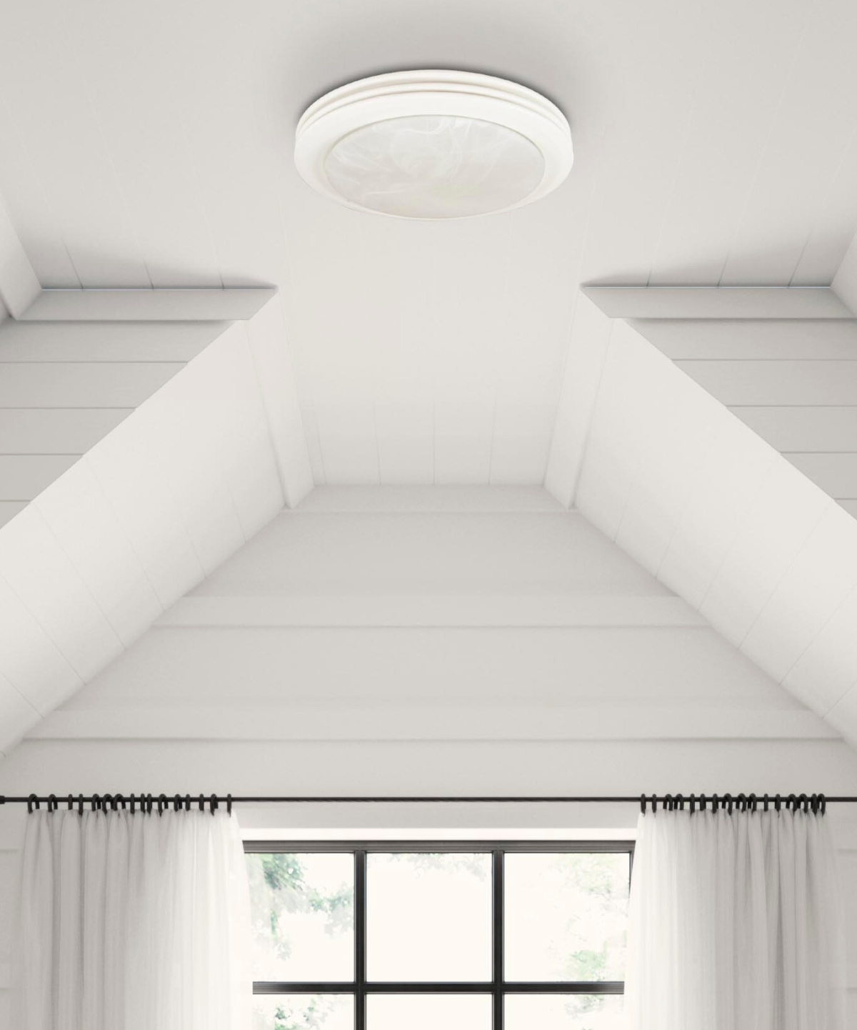 This combination exhaust fan and light adds much more style than your typical bathroom fan!