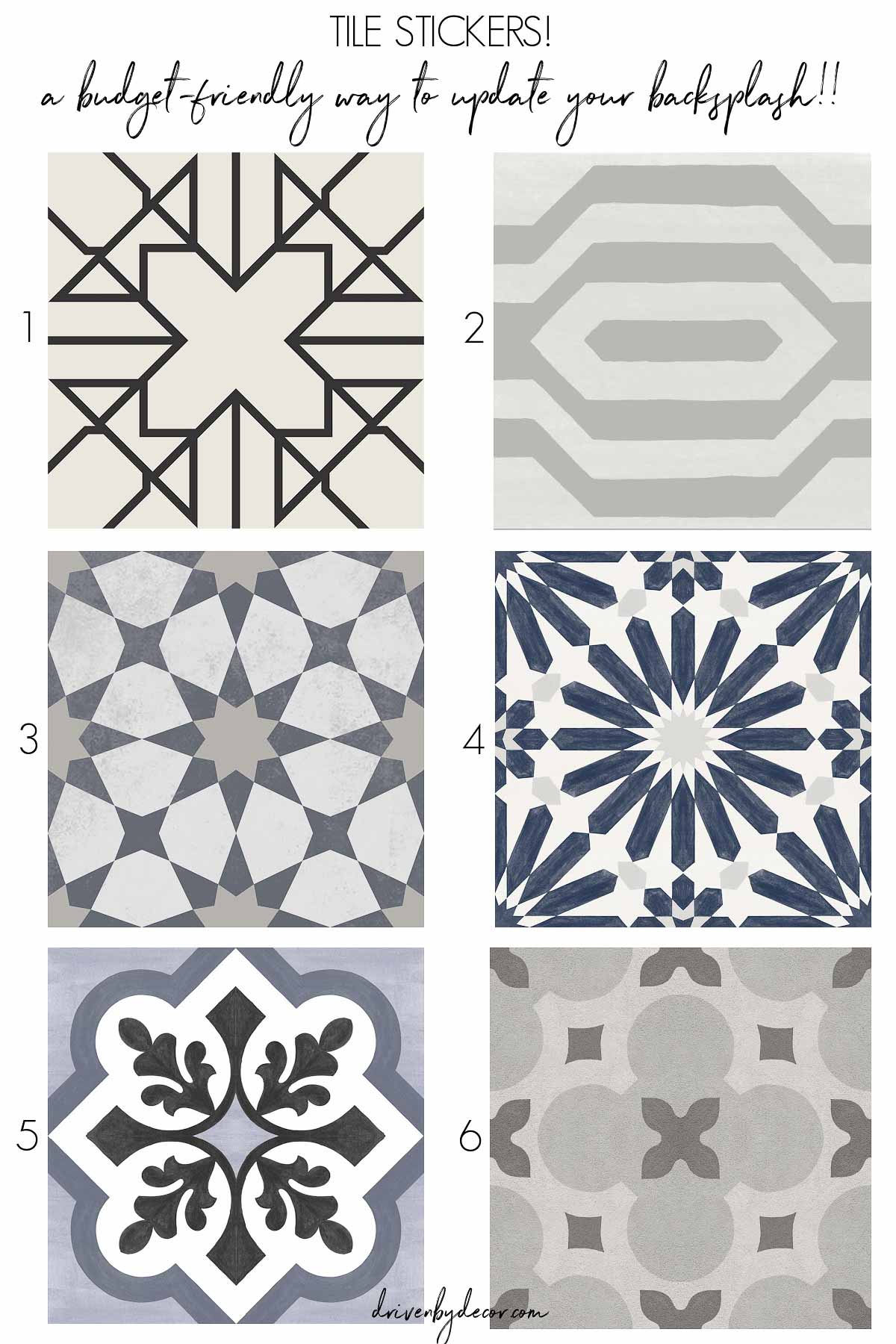 Tile stickers are perfect for a kitchen remodel on a budget!