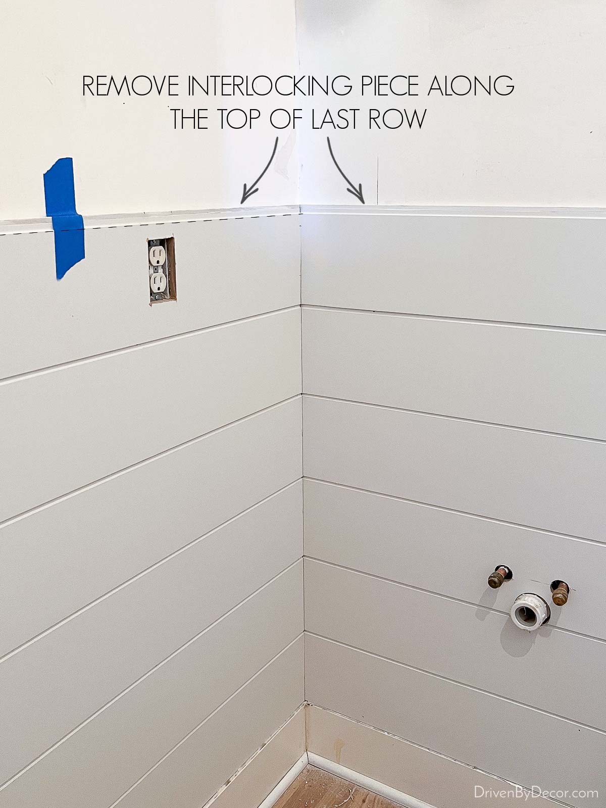 How to install the last row of shiplap