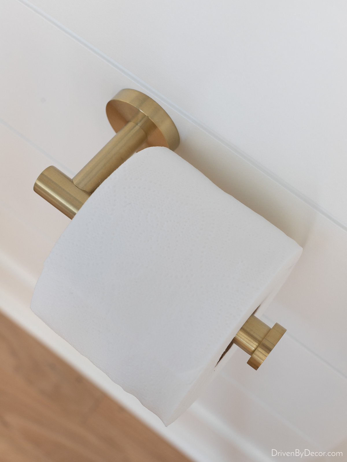 Brass toilet paper holder