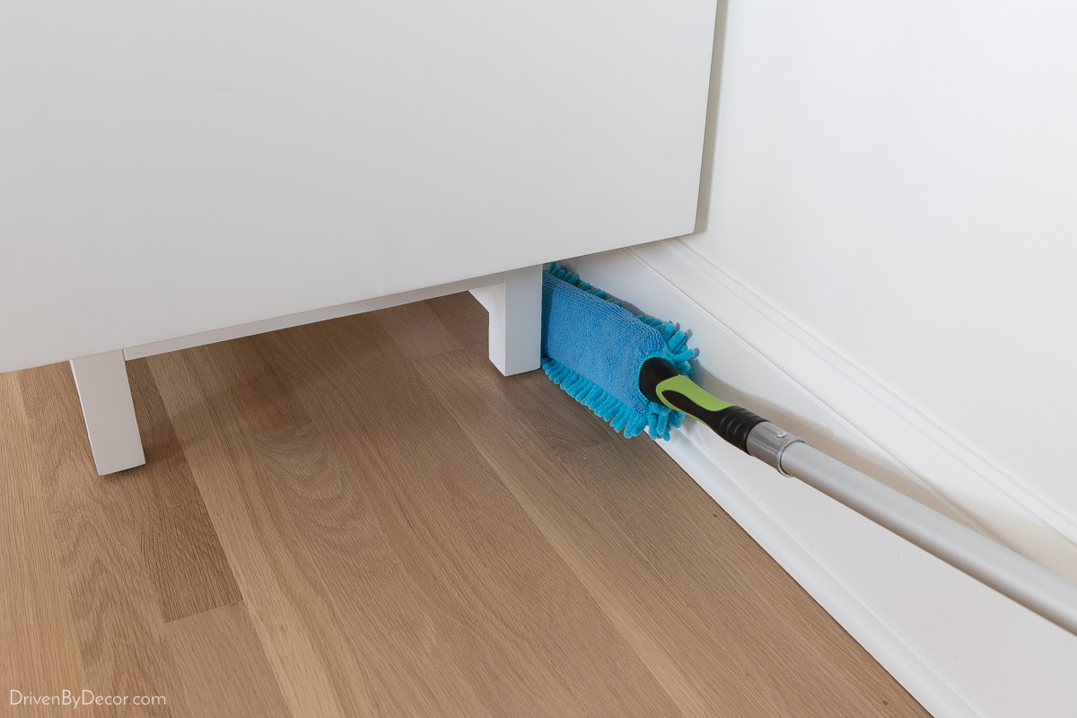 Favorite cleaning tool for cleaning behind furniture