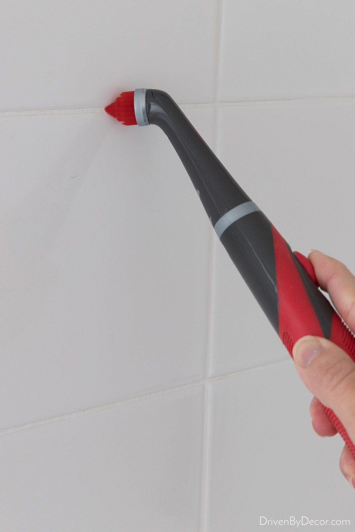 This spinning grout cleaner is one of my favorite cleaning tools!
