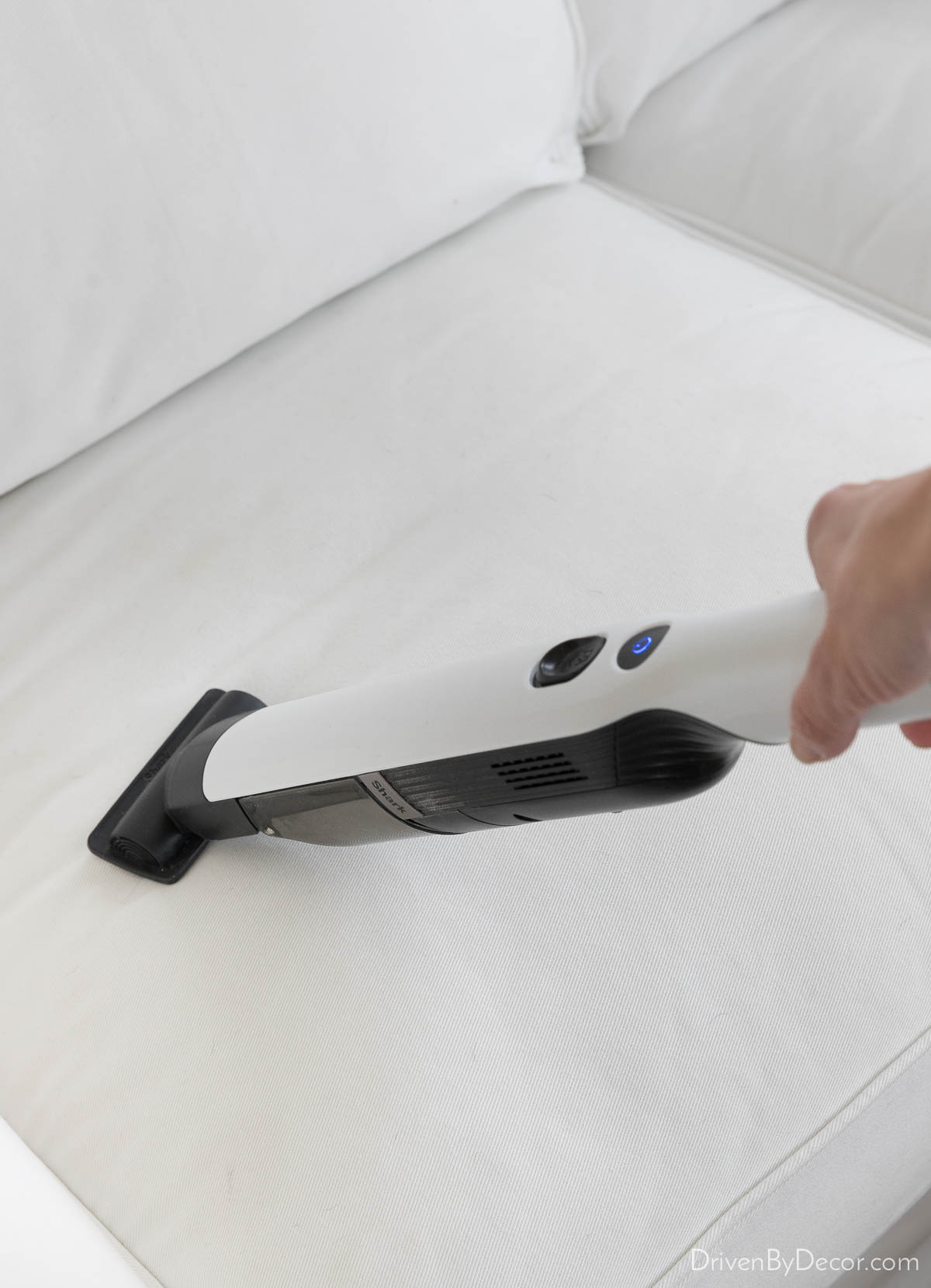 Favorite cleaning tools - handheld vacuum to clean upholstery