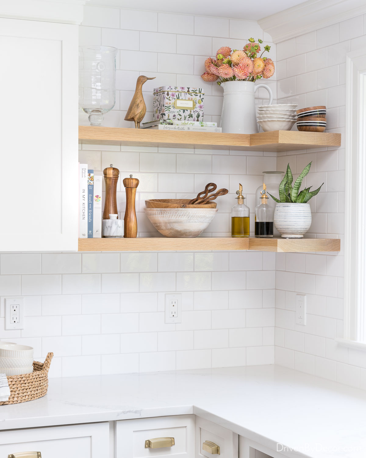 Open shelving in our kitchen - a favorite kitchen remodel idea