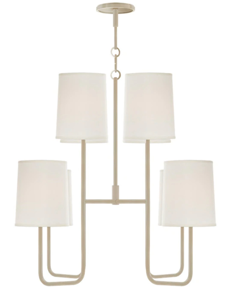 White bedroom chandelier