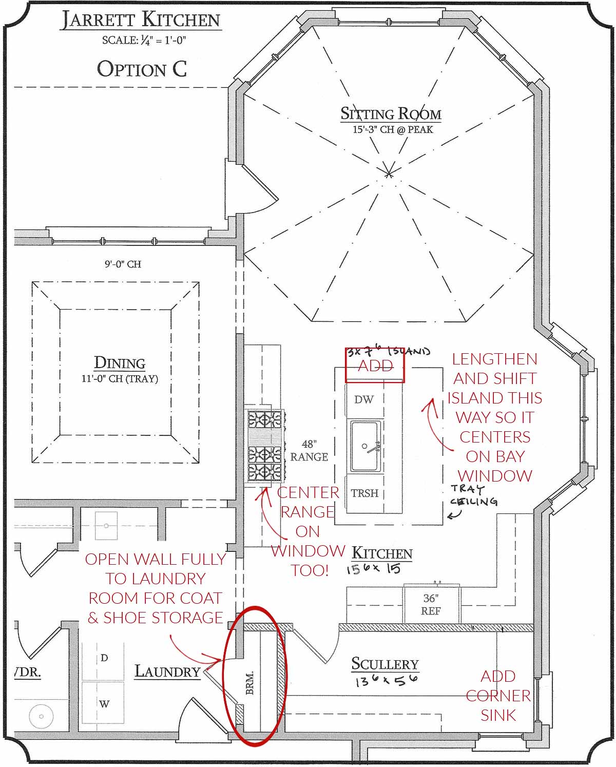 Possible kitchen layout plans
