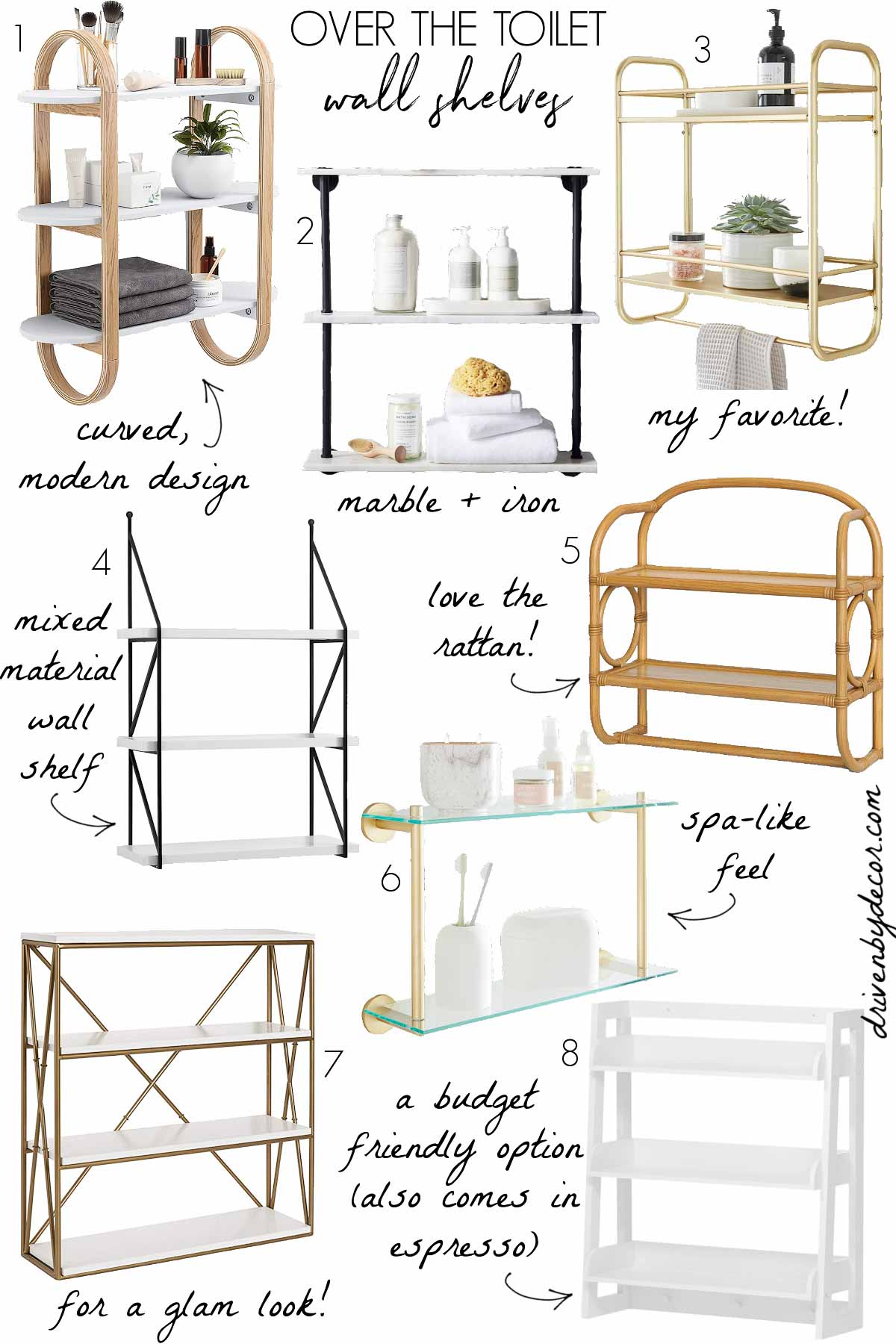 Rattan over discount toilet storage