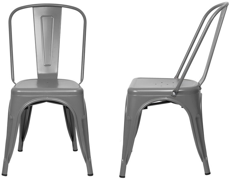 Affordable stackable metal dining chair