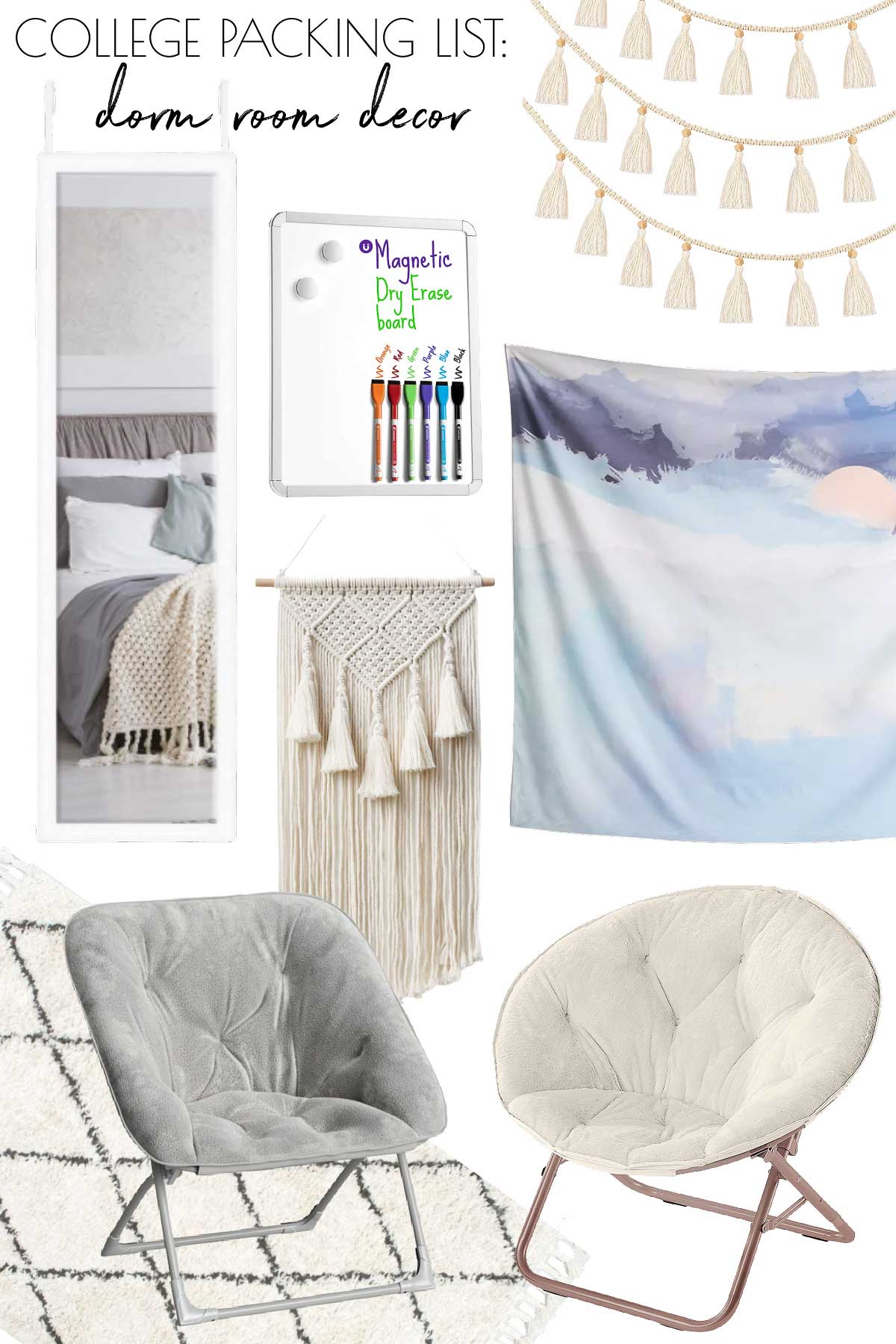 Dorm decor items to add to your college packing list