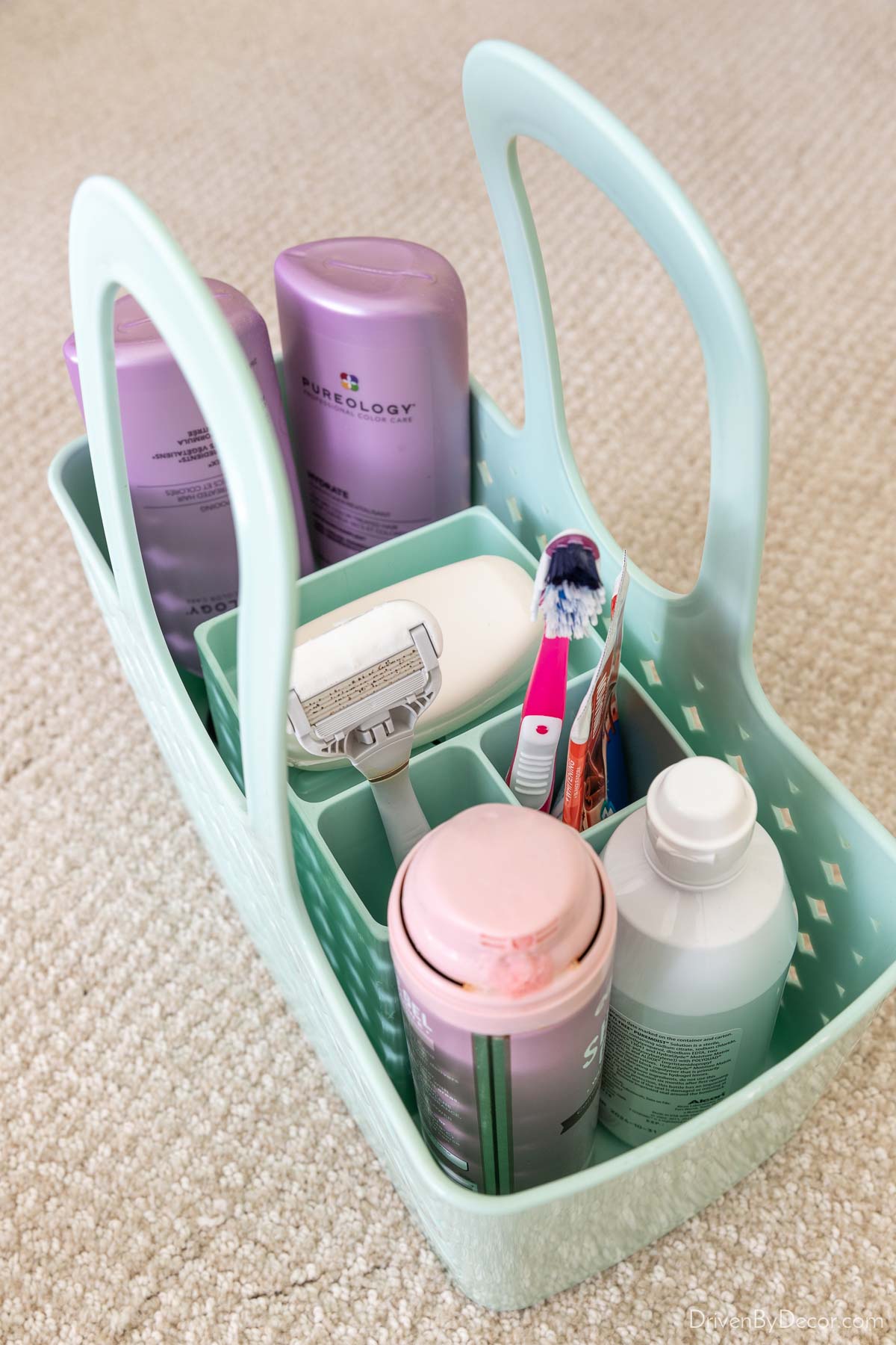 A great shower caddy to add to your college packing list!