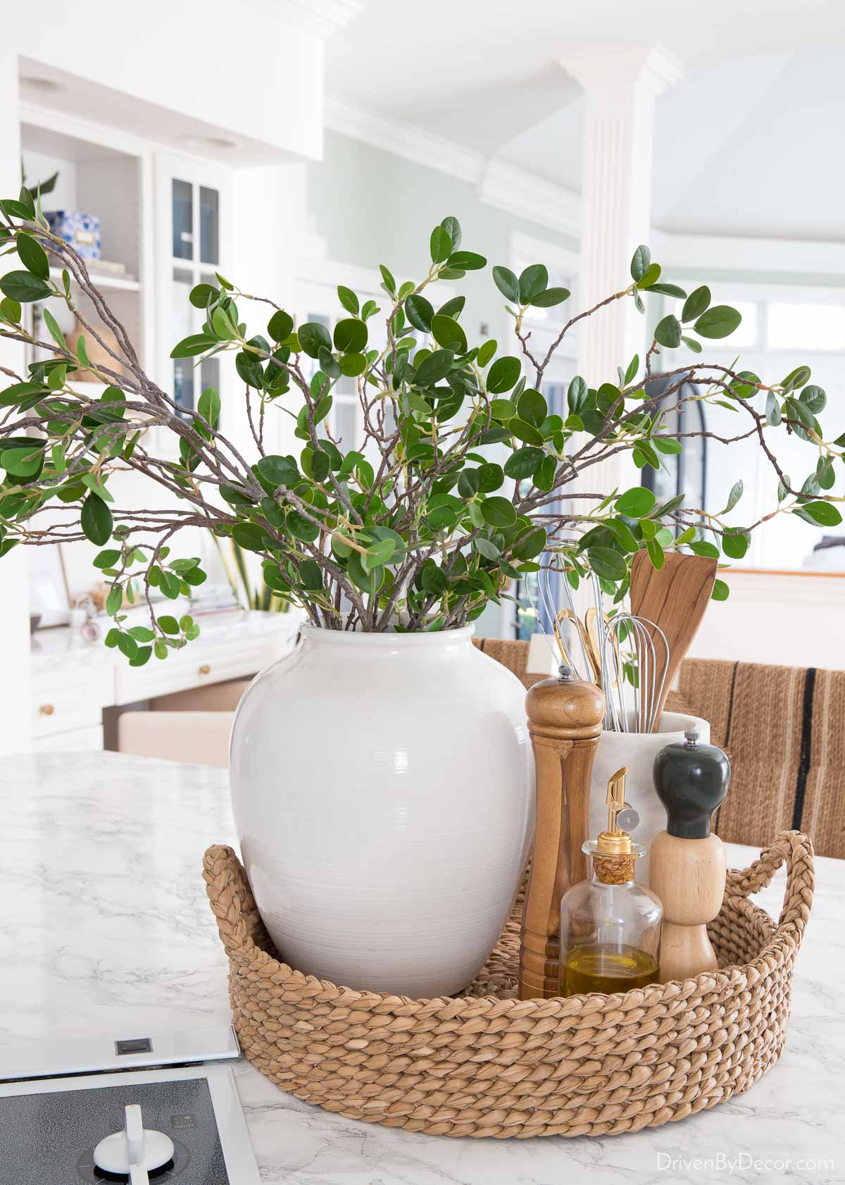 Faux greenery that would make beautiful console table decor