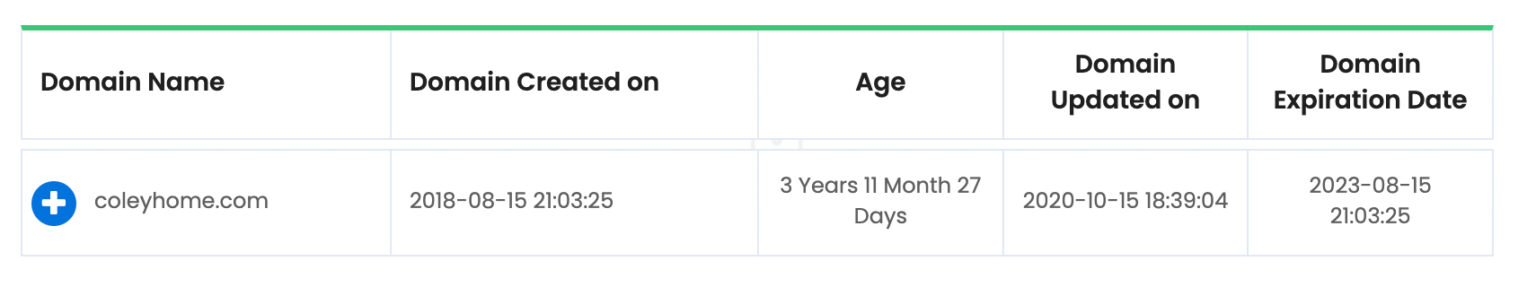 Website that checks the domain age