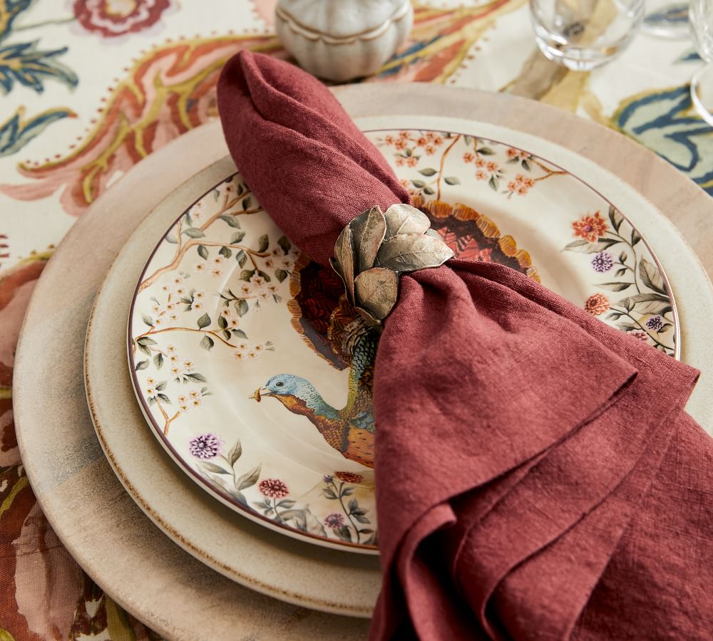 Swapping out salad plates for fall tablescape