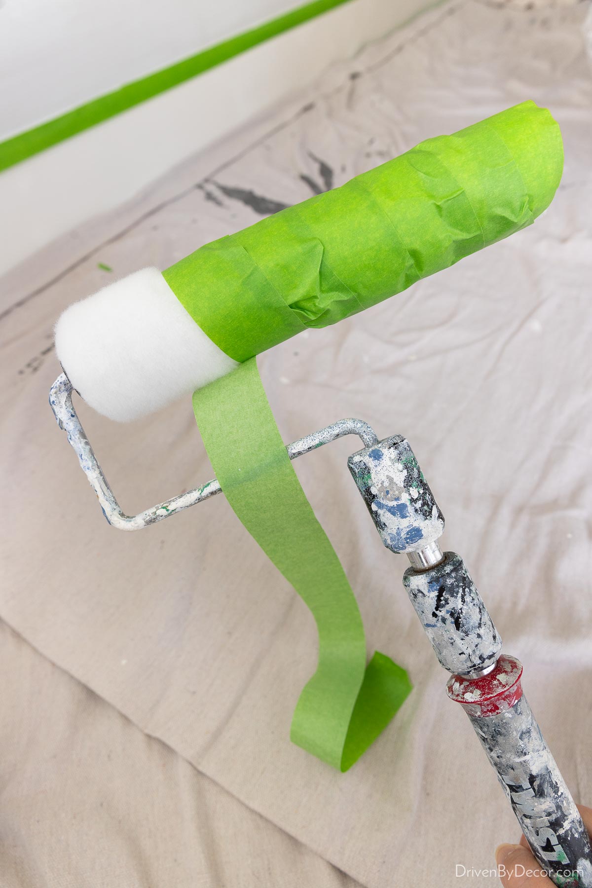 A simple way to prep your roller for painting