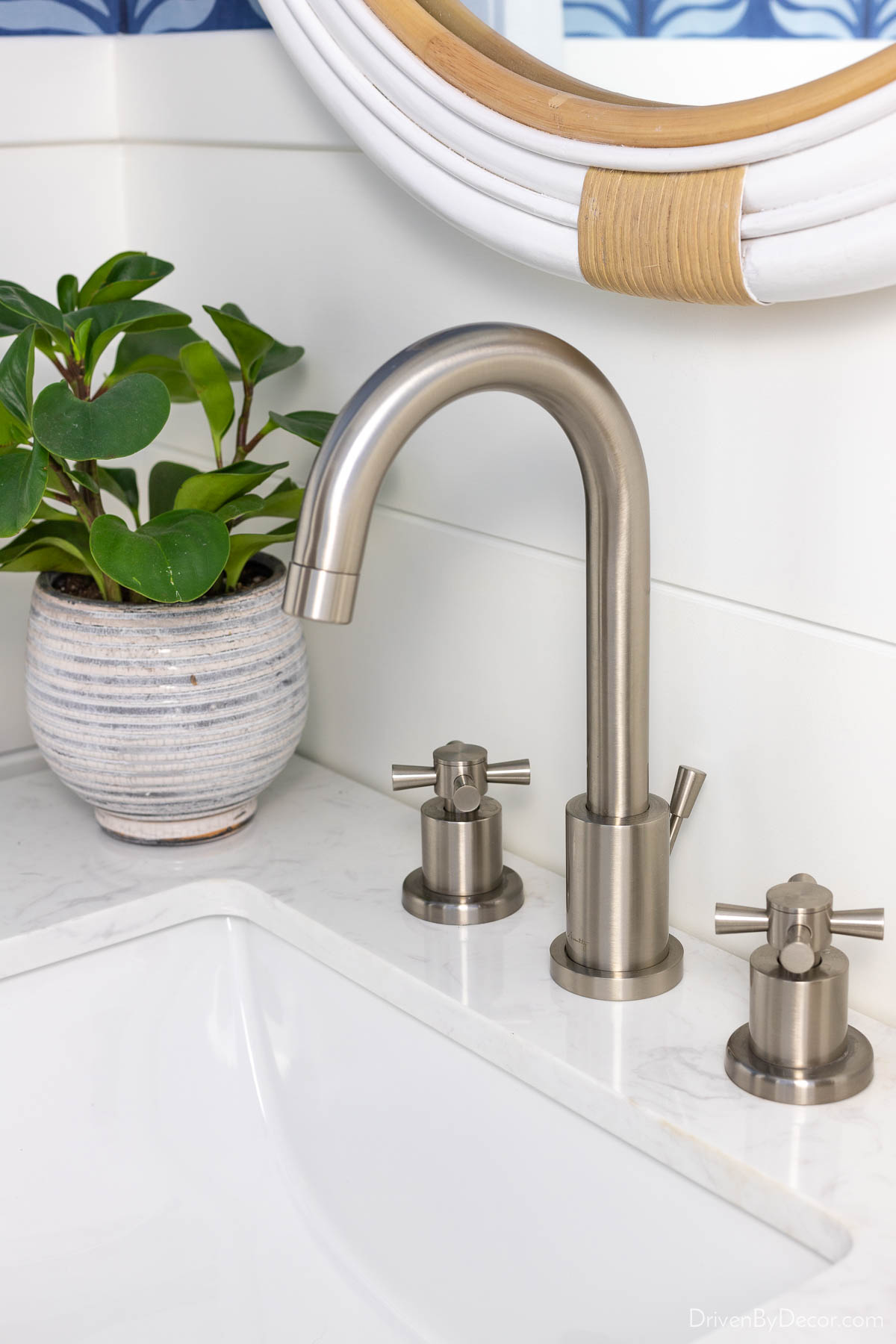 My favorite widespread bathroom faucet with cross handles