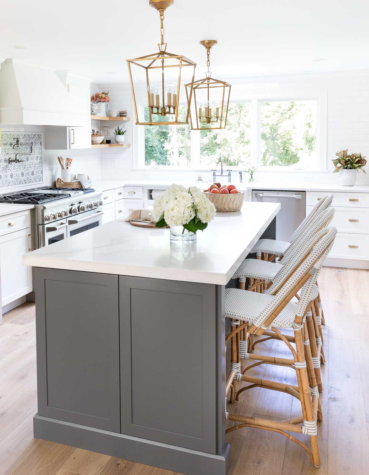 Two Darlana pendants over our kitchen island