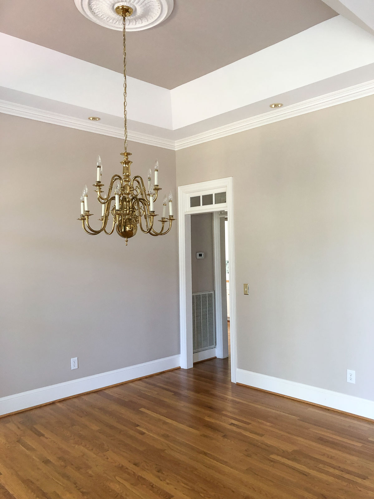 The dining room in our NC home before remodeling