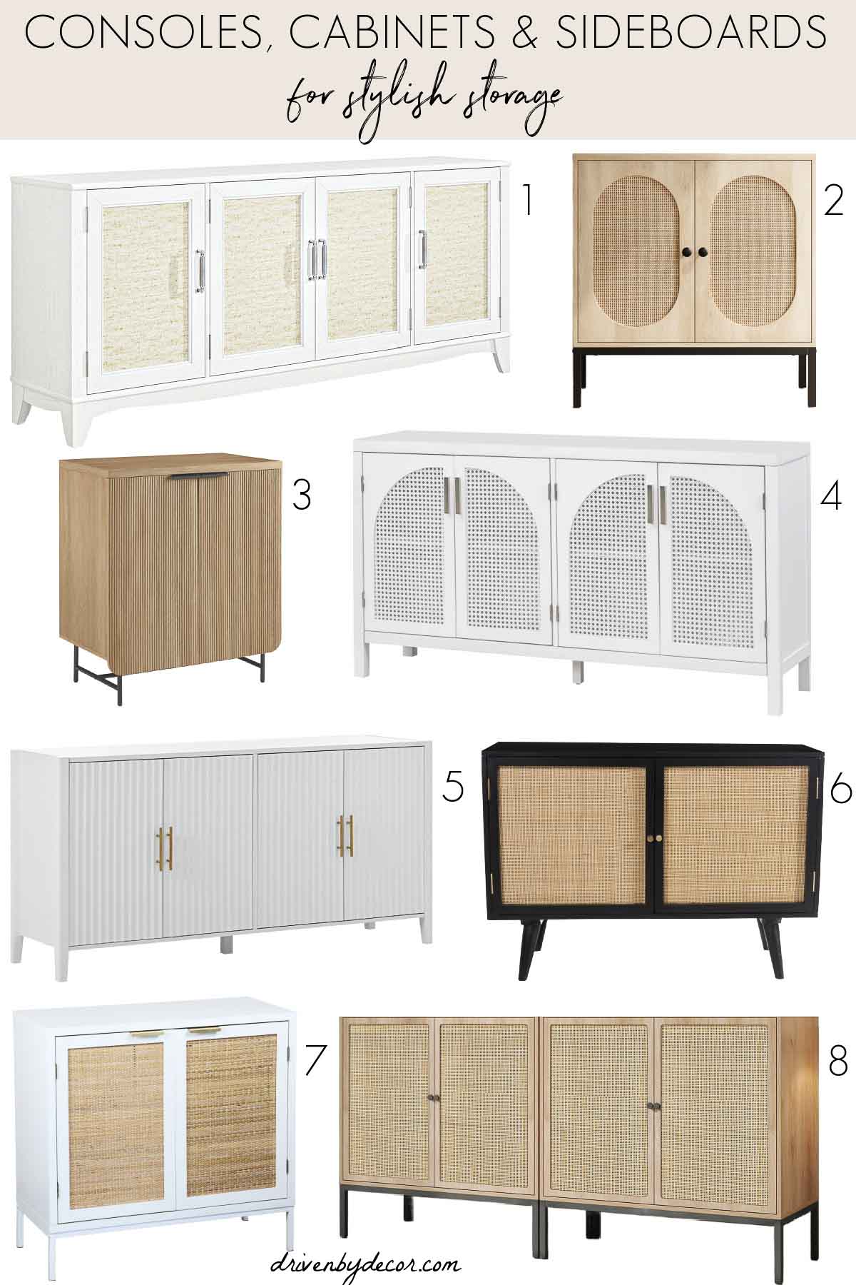 Stylish storage options: sideboards and cabinets