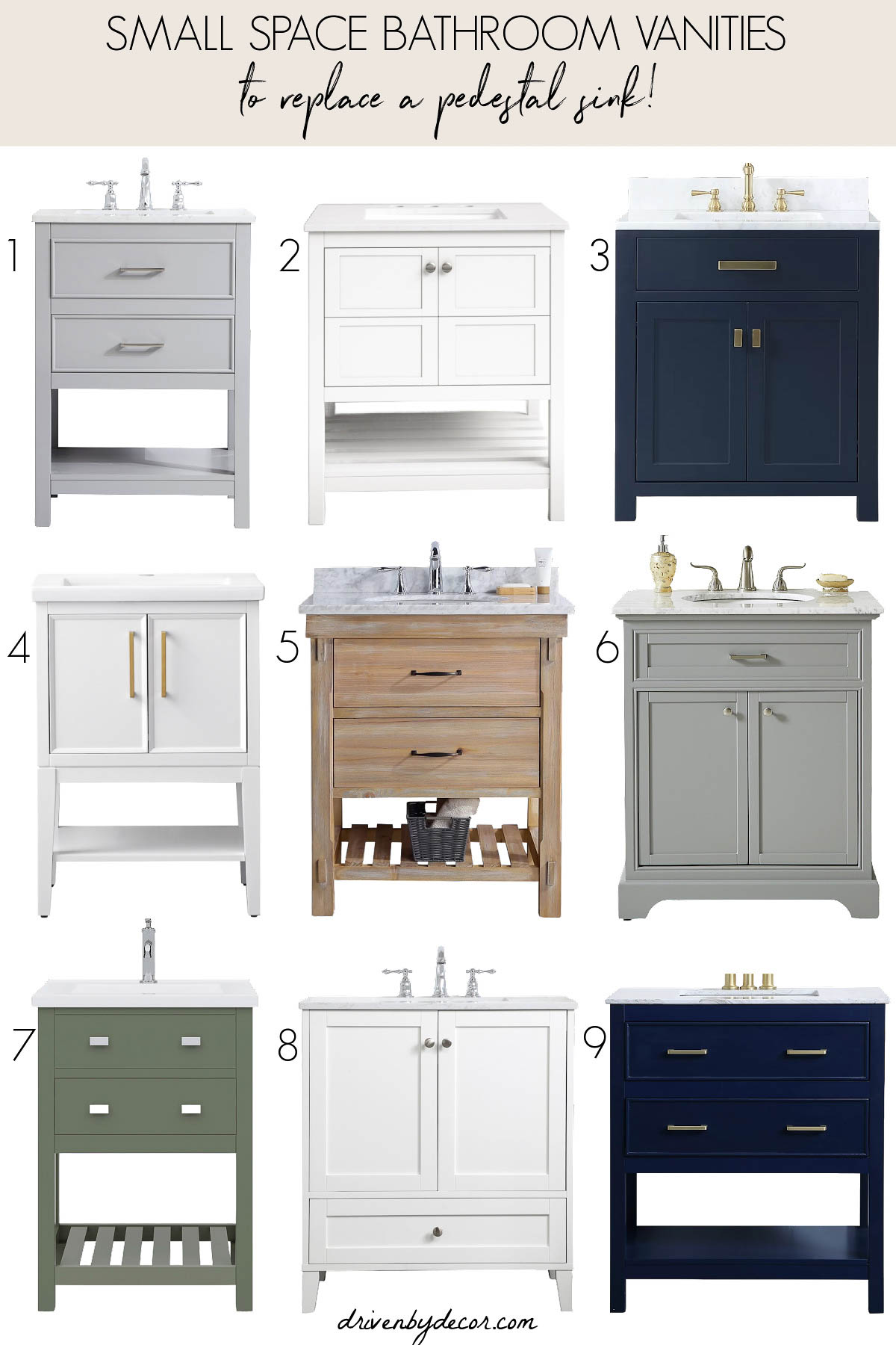 Small bathroom vanities