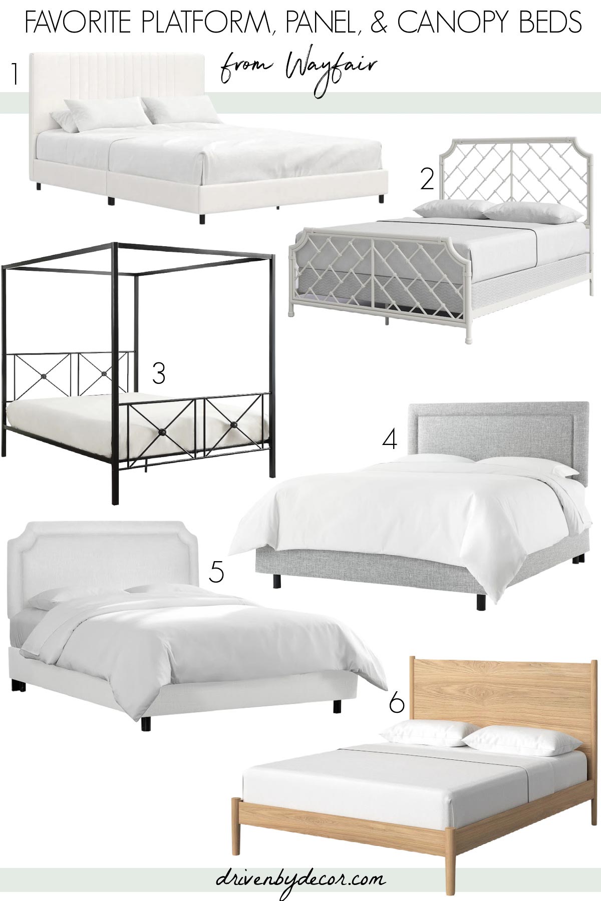 Favorite upholstered, panel, & canopy beds