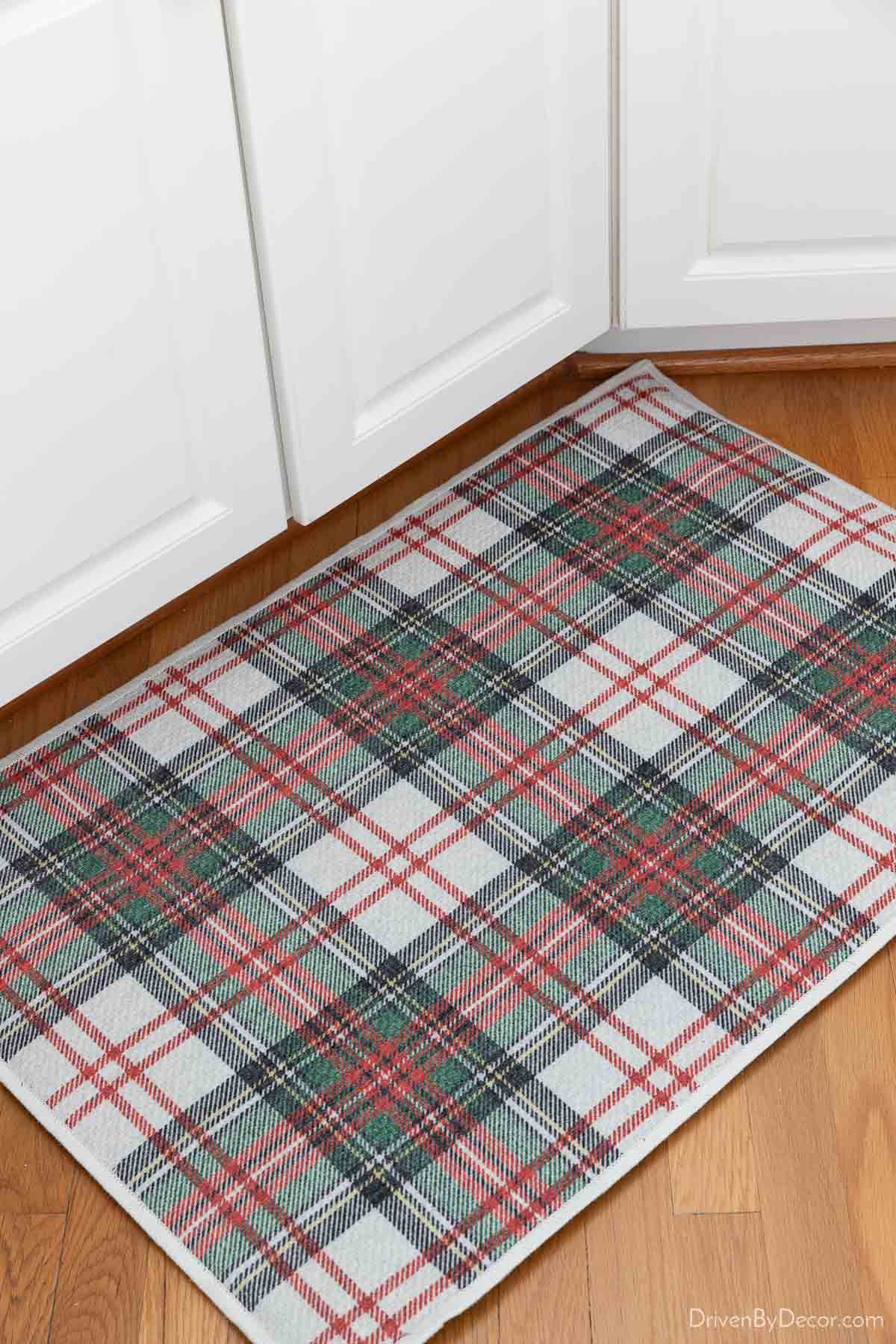 Plaid Ruggable kitchen rug