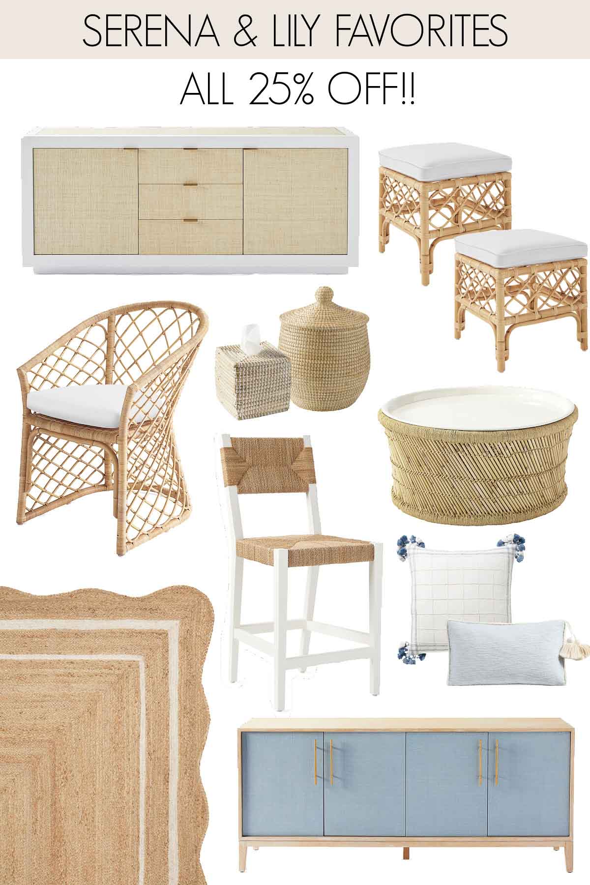 Serena & Lily furniture pieces
